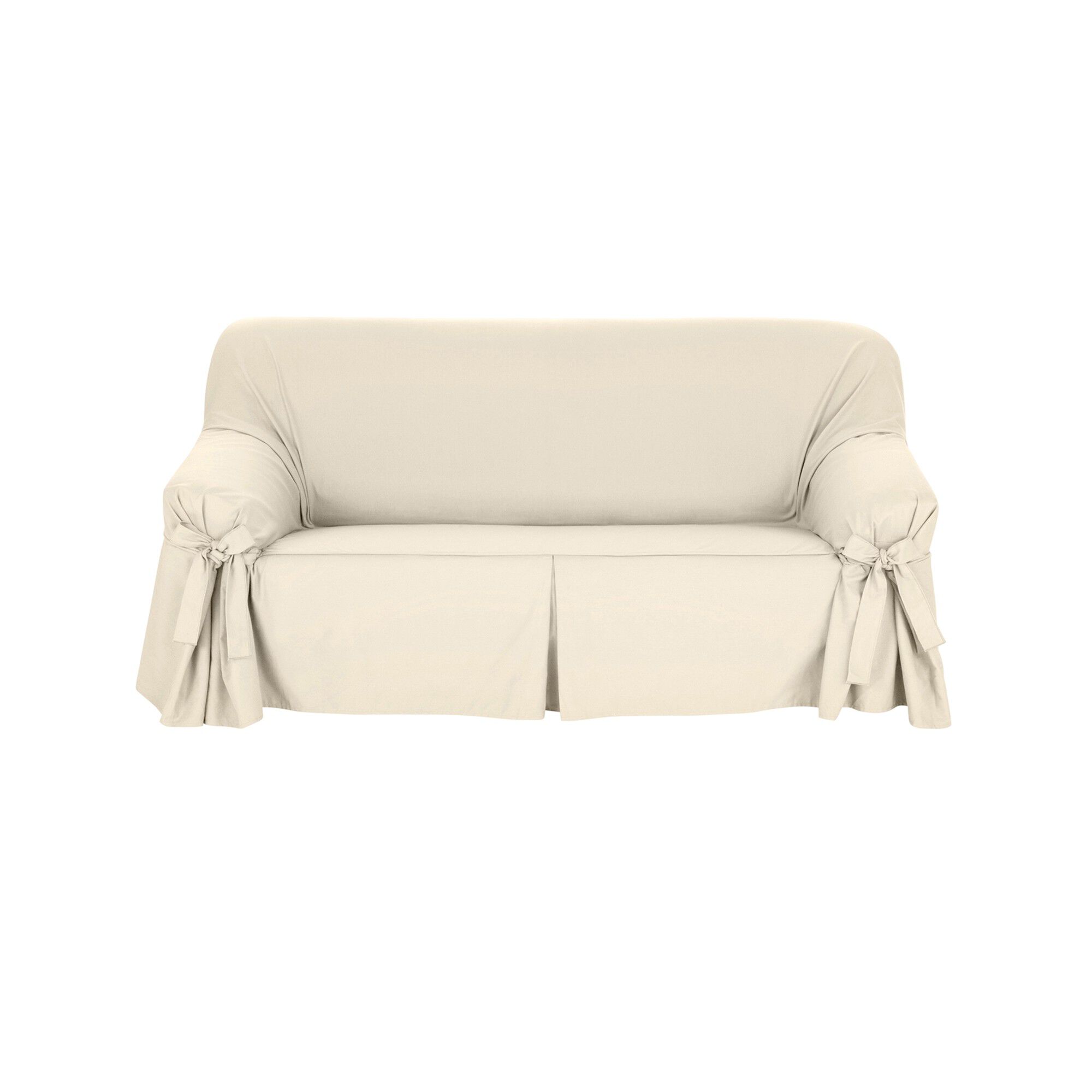 Housse bachette coton uni nouettes fauteuil canapés