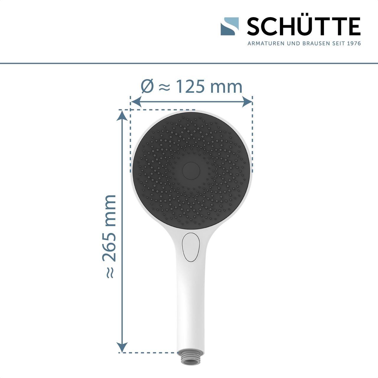 Schütte CAPRI Handbrause, Weiß matt/Anthrazit