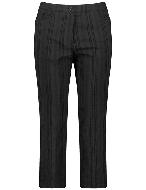 3/4 Stretchhose mit Streifen-Struktur Betty