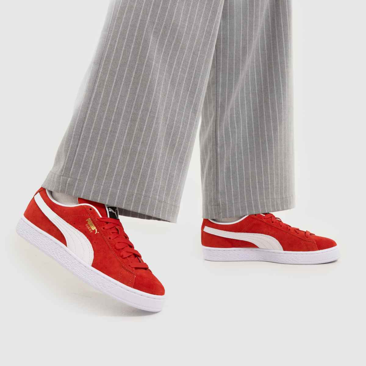 PUMA – Röda klassiska mockasneakers