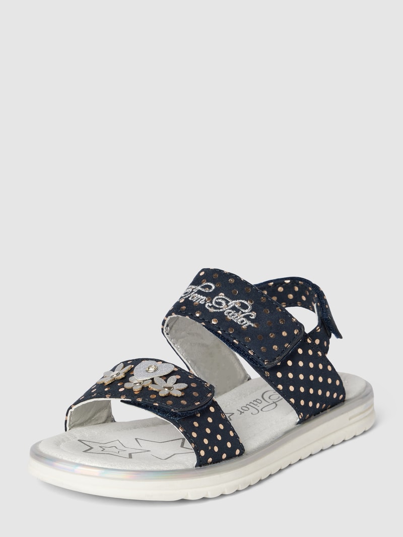 Sandalen mit Allover-Muster in marineblau