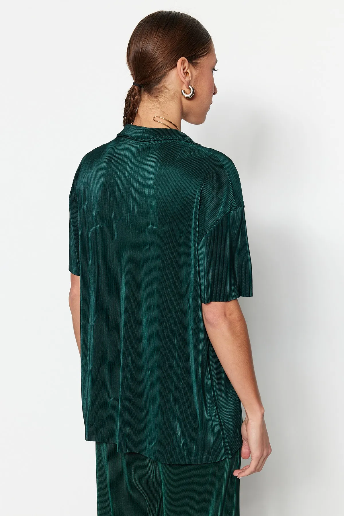 Trendyol Collection  Hemd - Grün - Relaxed Fit