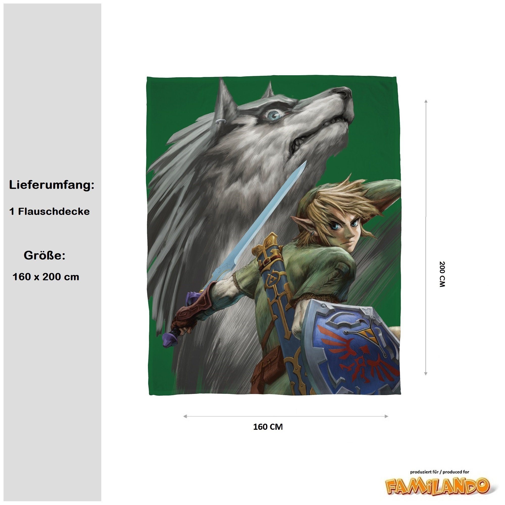 Kinderdecke Super flauschige Zelda Kuscheldecke 