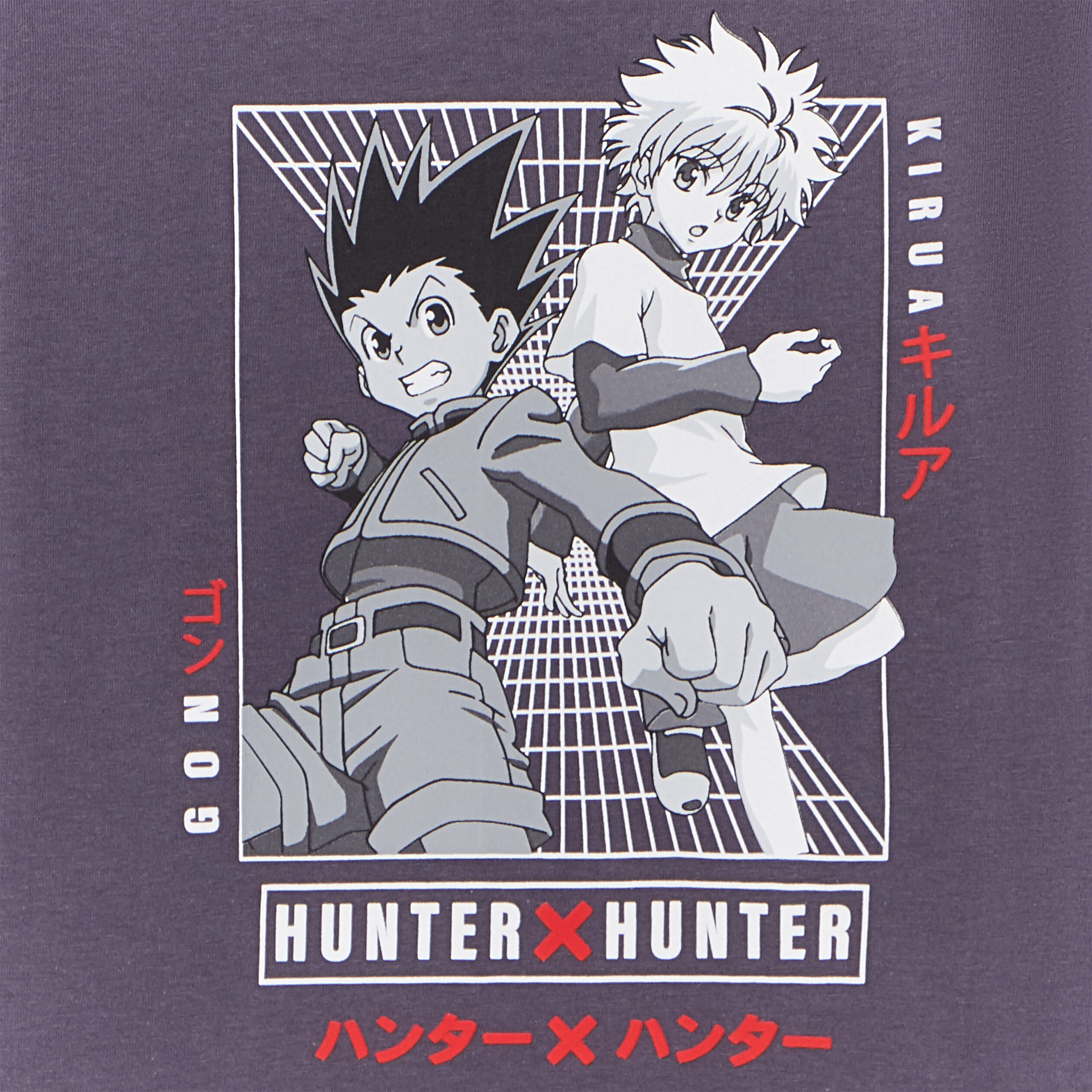 T-shirt manches longues Hunter X Hunter gris foncé garçon | La Halle