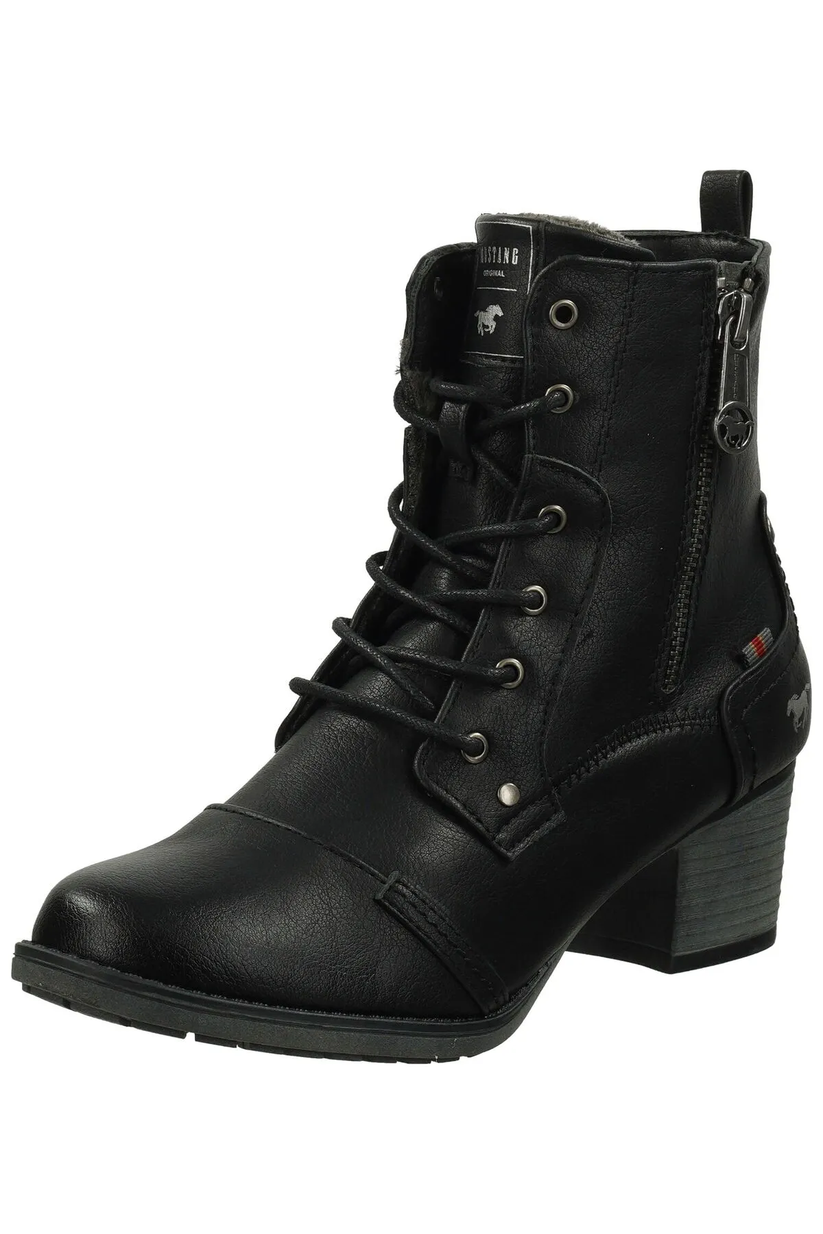 Mustang  Stiefelette - Schwarz - Blockabsatz