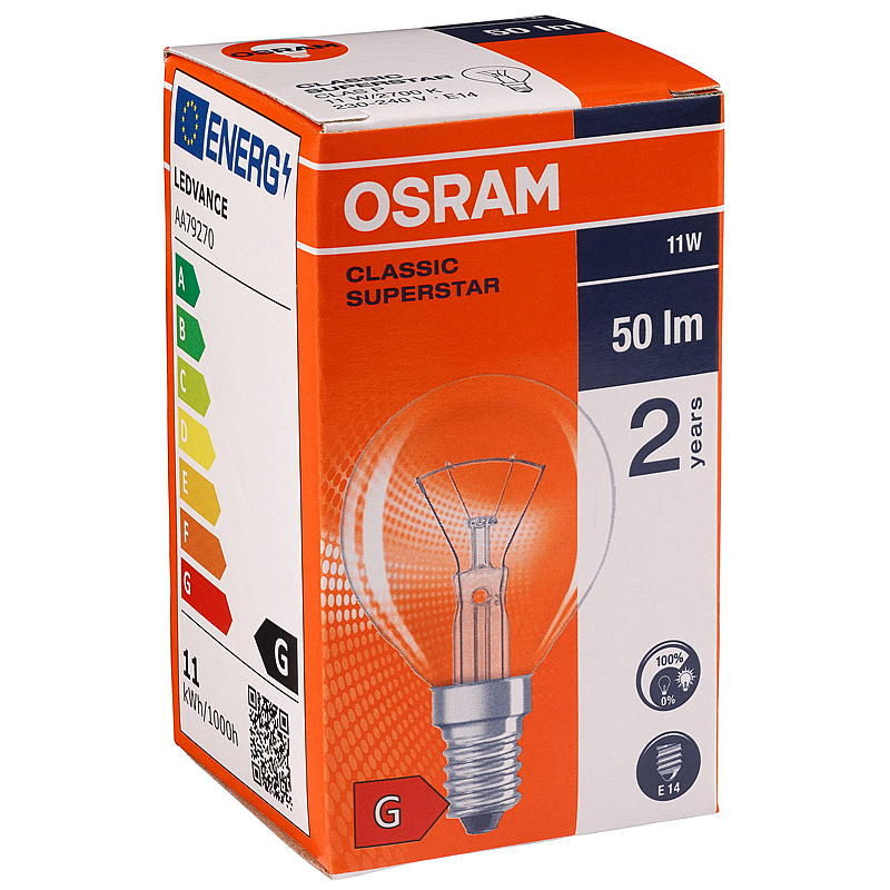 Osram Lyspære 11W E14 Classic P, Illum Osram