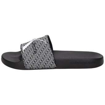 Calvin Klein Slide Aop WN Pantolette in schwarz