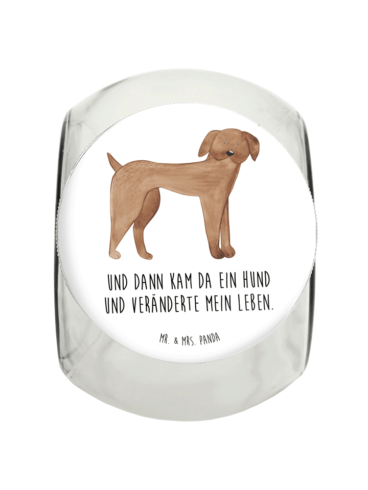 Mr. & Mrs. Panda Leckerli Glas Hund Dogge mit Spruch in Weiß günstig kaufen