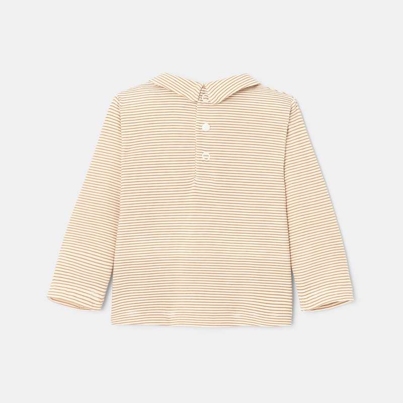 T-shirt en jersey col polo beige naissance Absorba