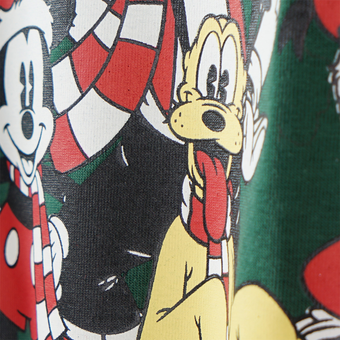 Micky Maus Weihnachtslangarmshirt mit Print dunkelgrün