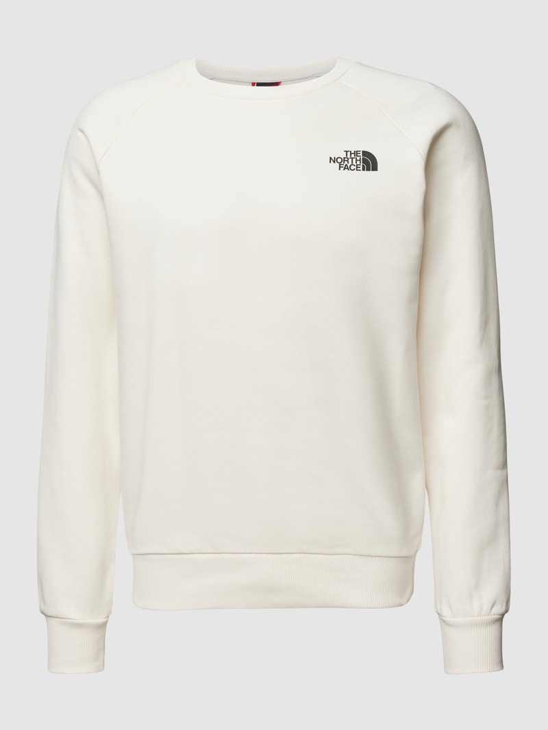 Sweatshirt mit Label-Print Modell 'RAGLAN' in beige