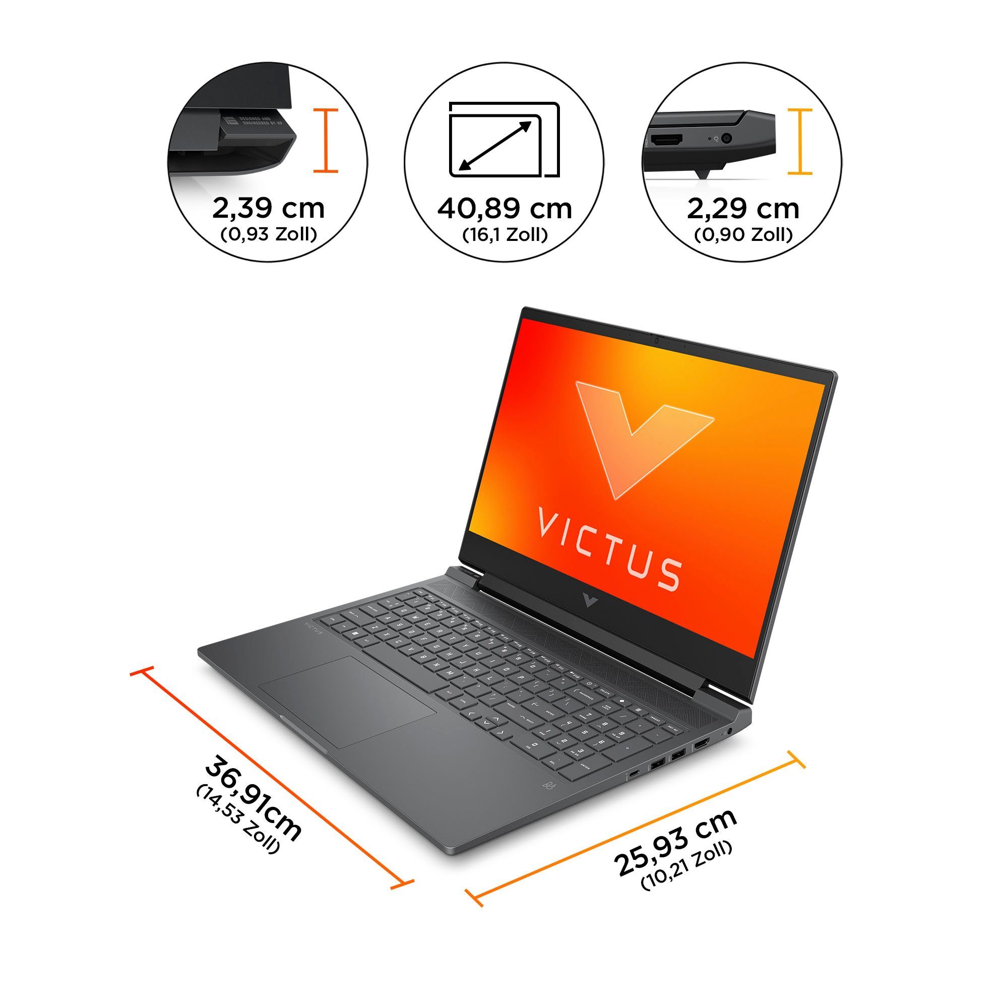 Victus by HP 16-r0077ng Gaming-Notebook (40,9 cm/16,1 Zoll, Intel Core i7 13700H, GeForce RTX 4070, 1000 GB SSD)