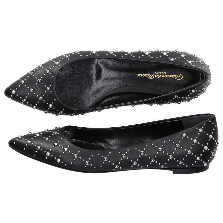 Gianvito Rossi - Ballerinas GN2012 Nappaleder Nieten schwarz - schwarz