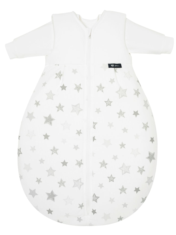 Alvi Babyschlafsack   Innensack Kombi Ganzjahresschlafsack in Silver Stars Silbergrau günstig kaufen