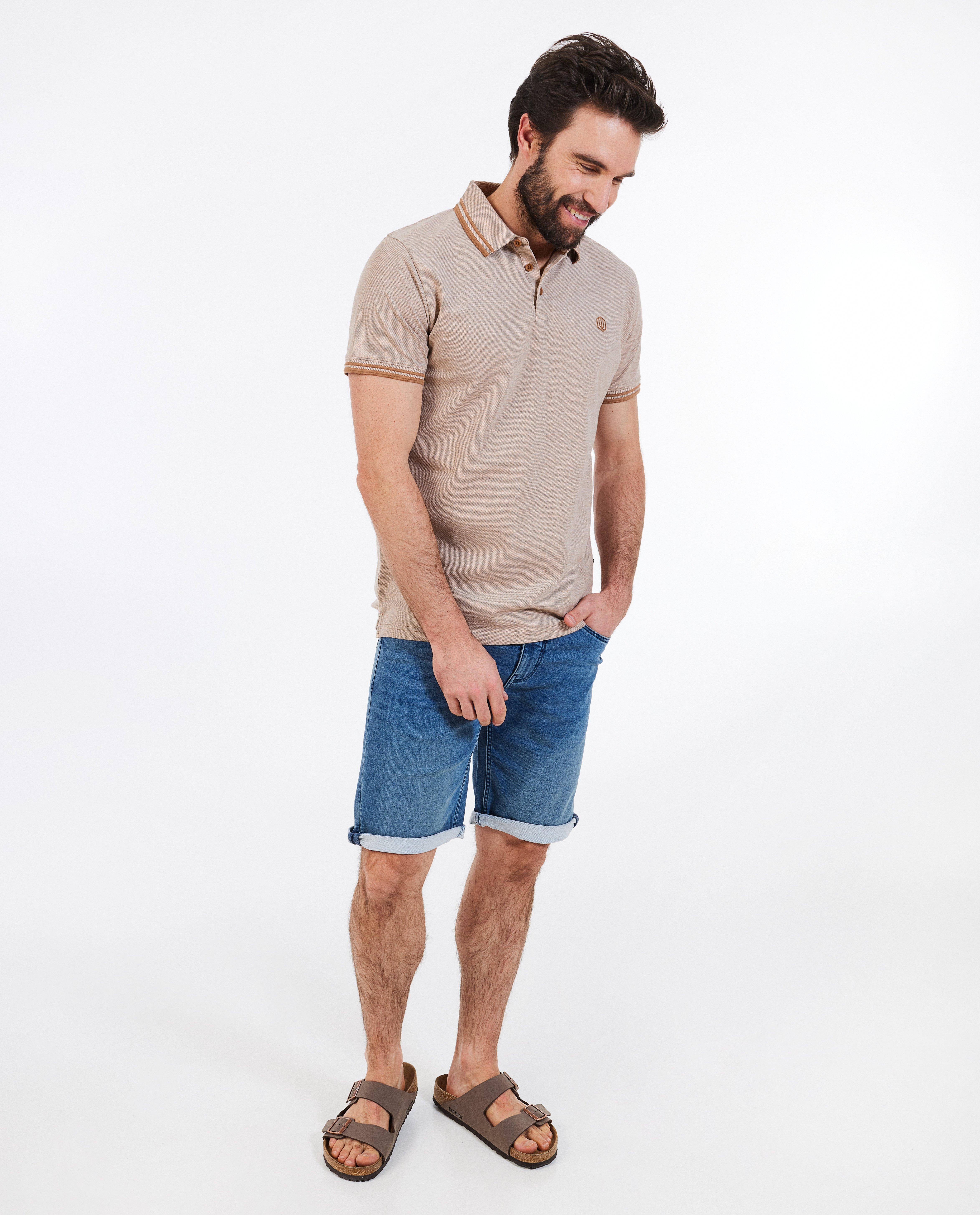 Pantaloni scurți din denim Quarterback Blue, albastru deschis