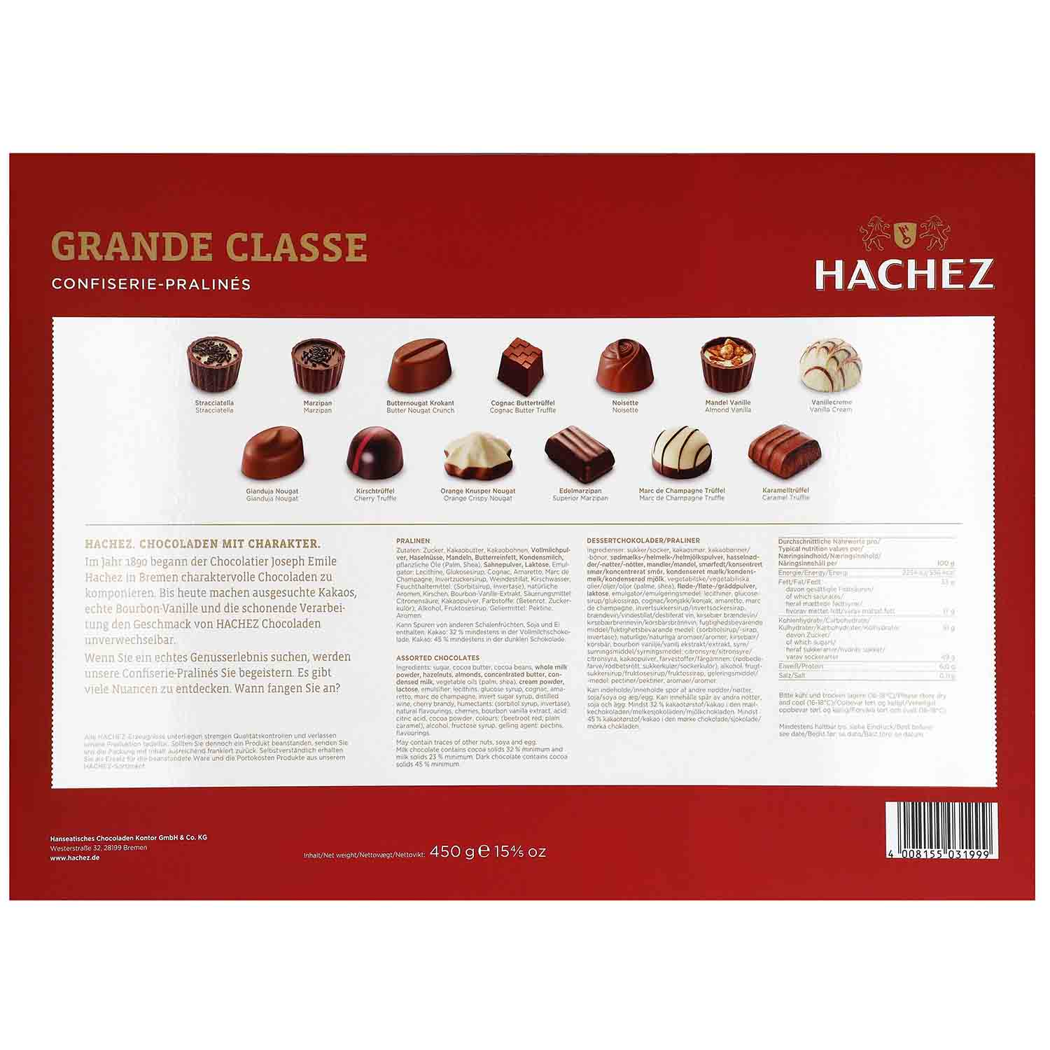 Hachez Grand Classe 450g