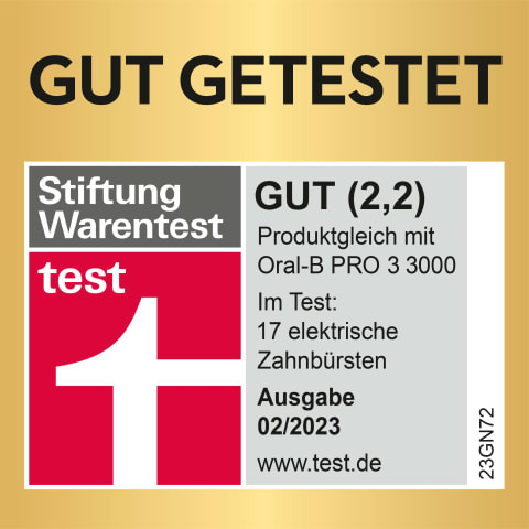 Elektrische Zahnbürste Pro 3 Cross Black, 1 St