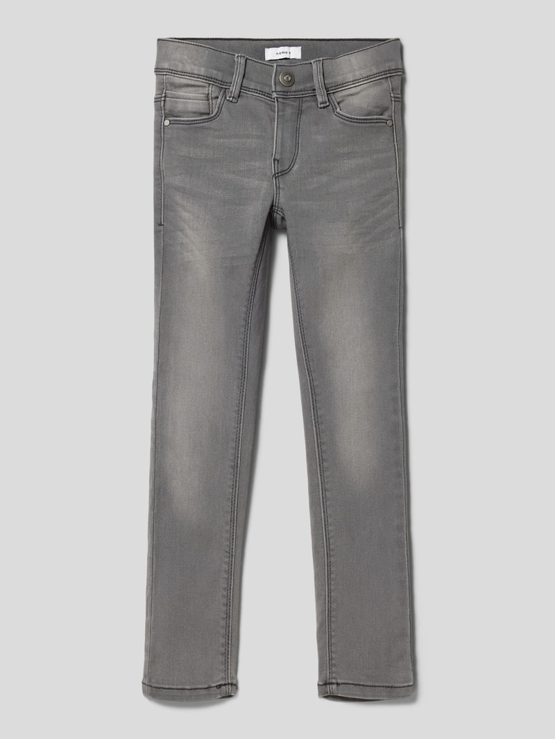 Jeans im 5-Pocket-Design Modell 'POLLY' in hellgrau