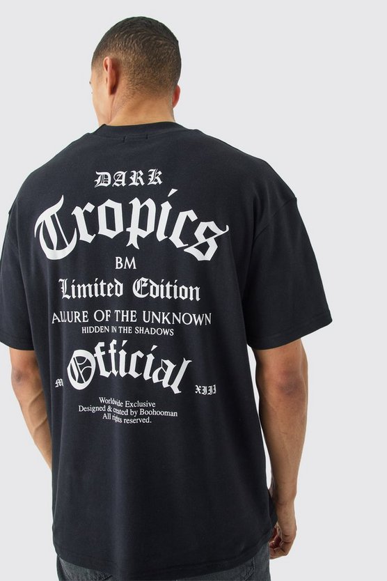 Oversize T-Shirt mit Dark Tropics Print