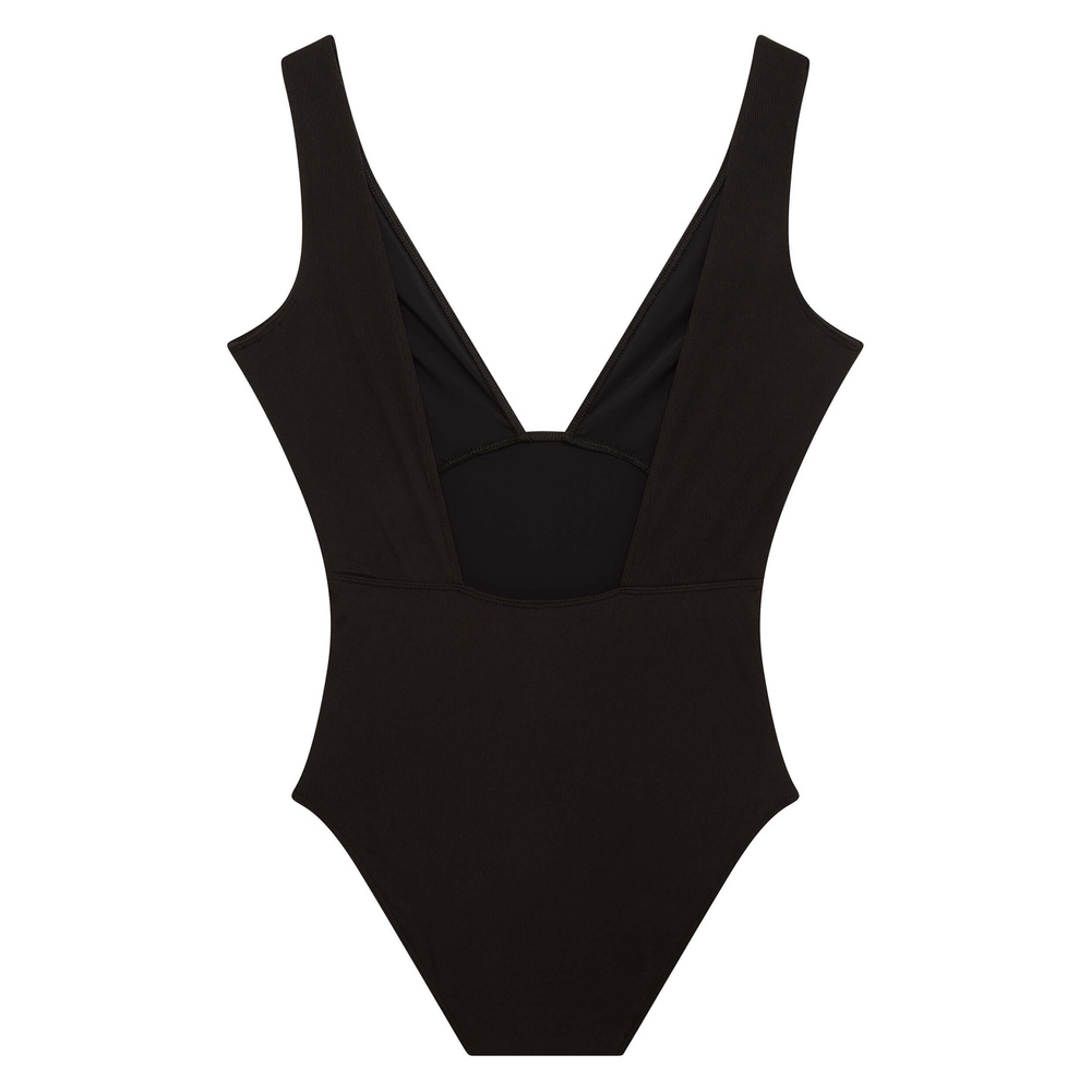 rejeanne Maillot de Bain Swim Noir Côtelé Maillot de bain menstruel