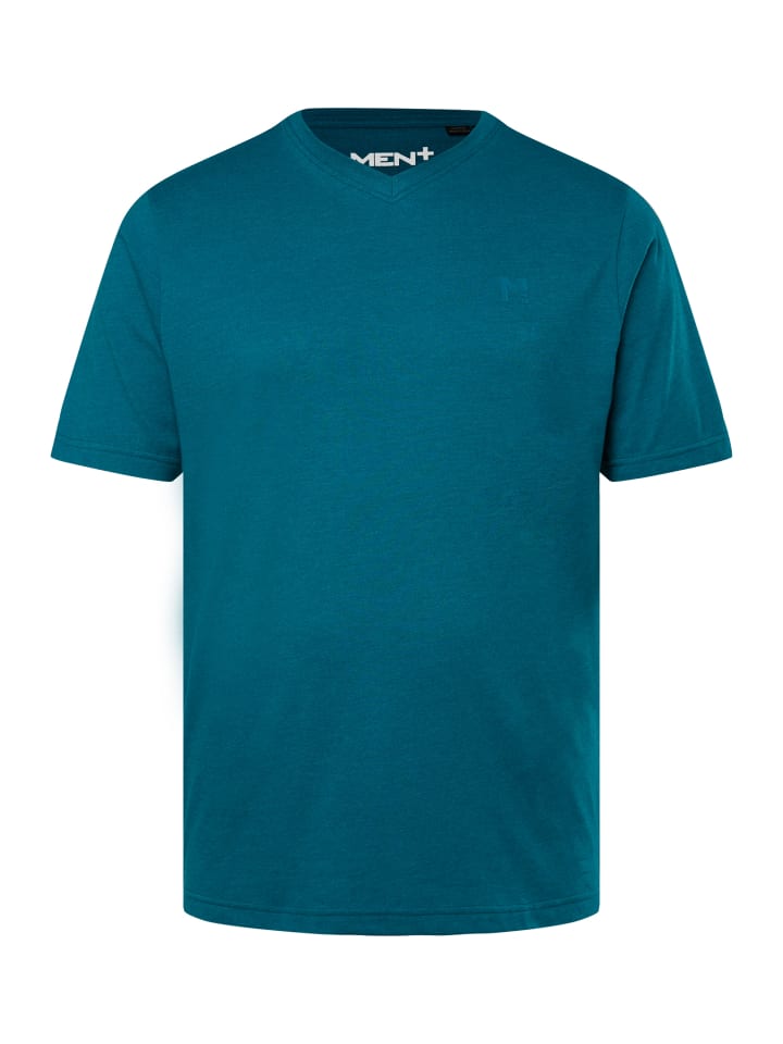 Men Plus Kurzarm T-Shirt in rauchblau günstig kaufen