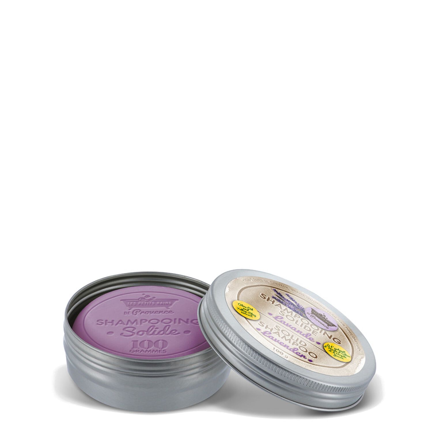 Les Petits Bains de Provence Shampooing Solide & sa Boite en Métal Parfum Lavande