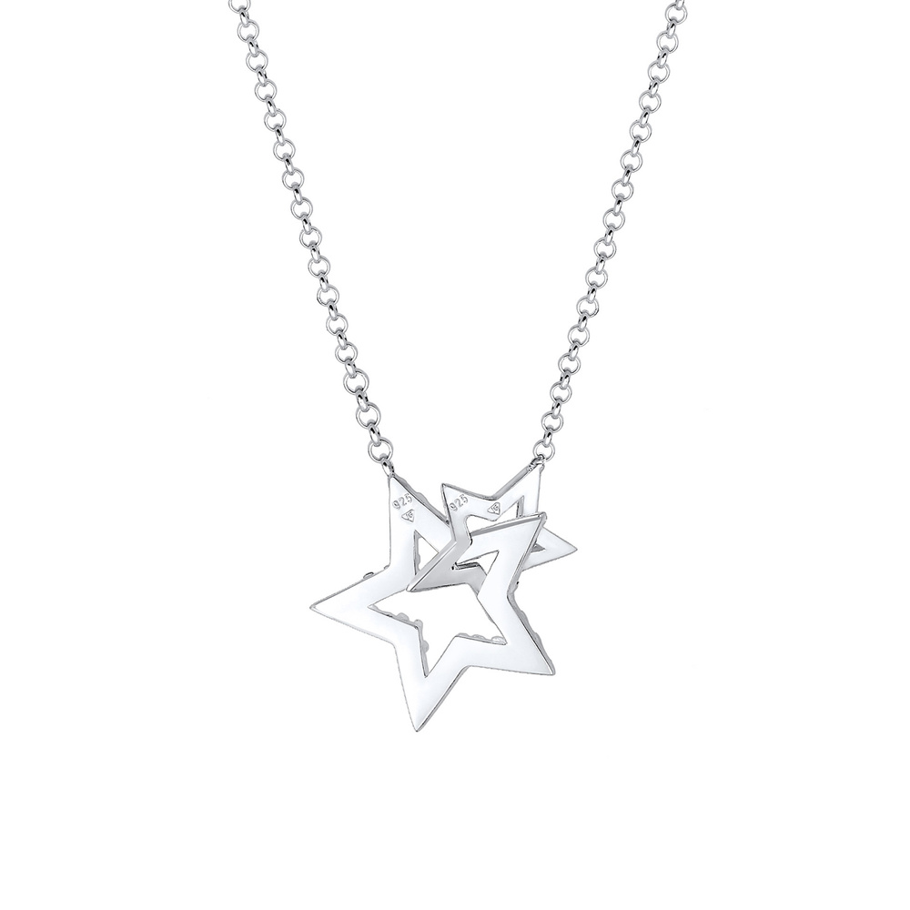 Elli Elli Collier Femme Étoiles Astro avec Cristal en Argent Sterling 925 collier