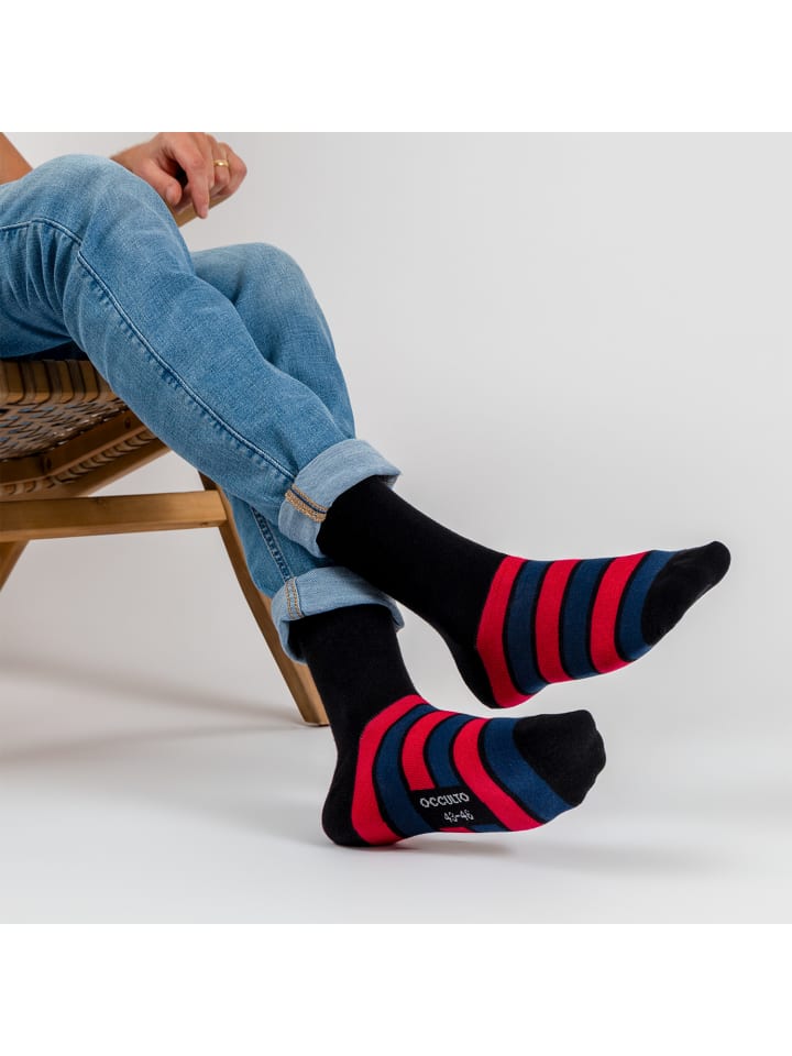 Occulto 6er Pack Bunte Socken Moritz in Streifen günstig kaufen