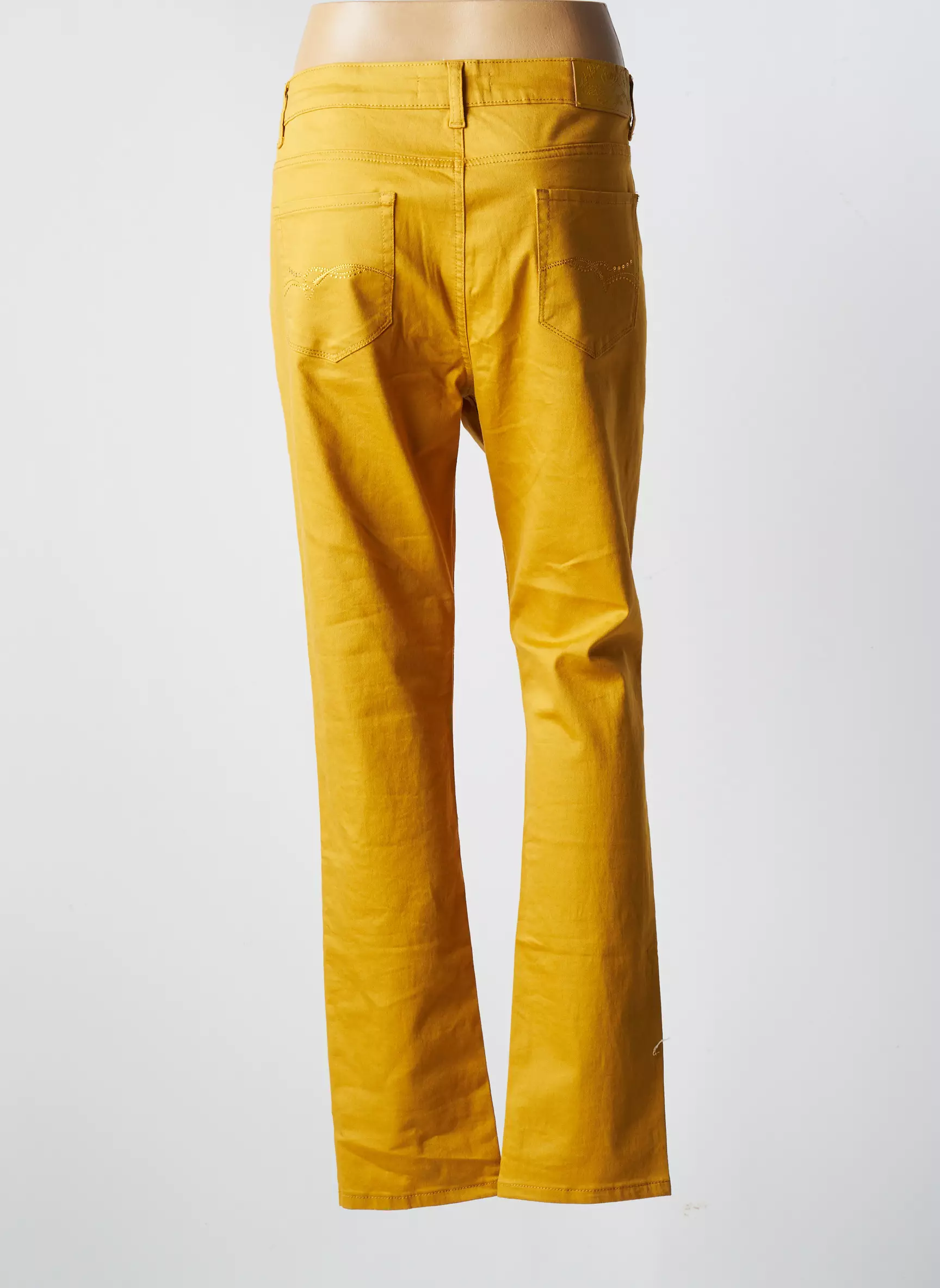 Soo Pantalons Slim Femme couleur jaune