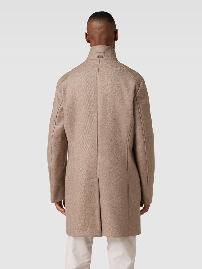 Kurzmantel mit verdeckter Knopfleiste Modell 'Show' in beige