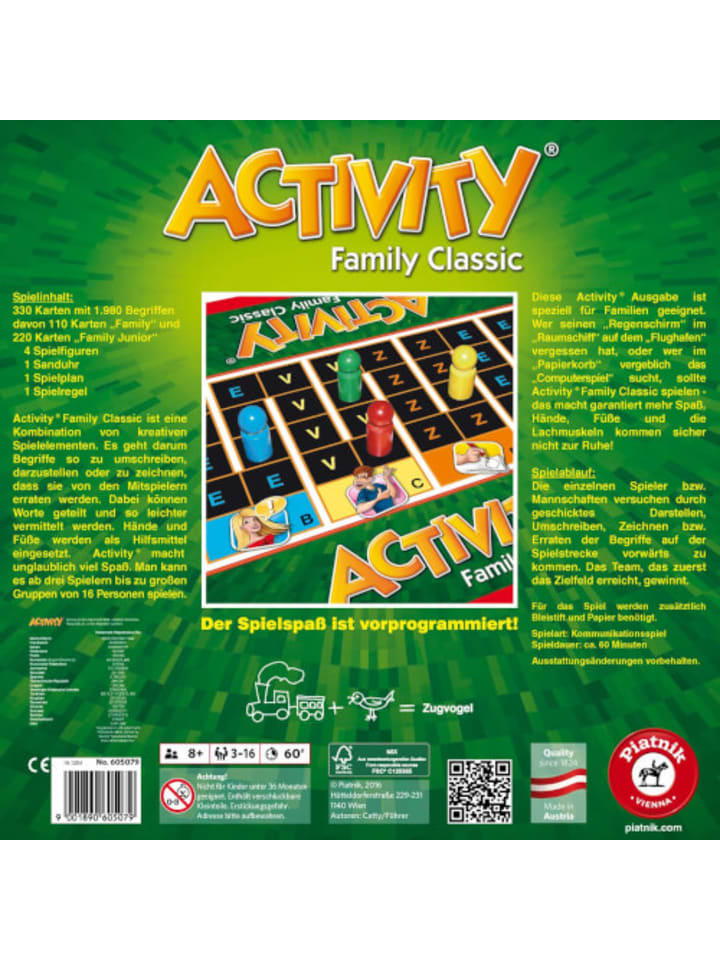 Piatnik Gesellschaftsspiel Activity Family Classic, 8-99 Jahre günstig kaufen onesize