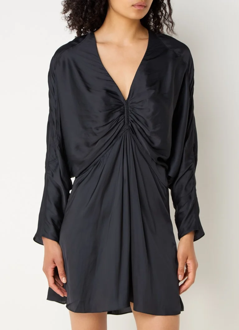 Zadig&Voltaire Rooth satin mini dress with ruffles