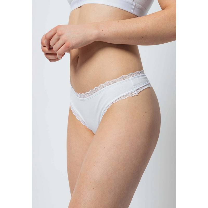 Snocks Tangas mit Spitze aus Bio-Baumwolle Unterhose Damen