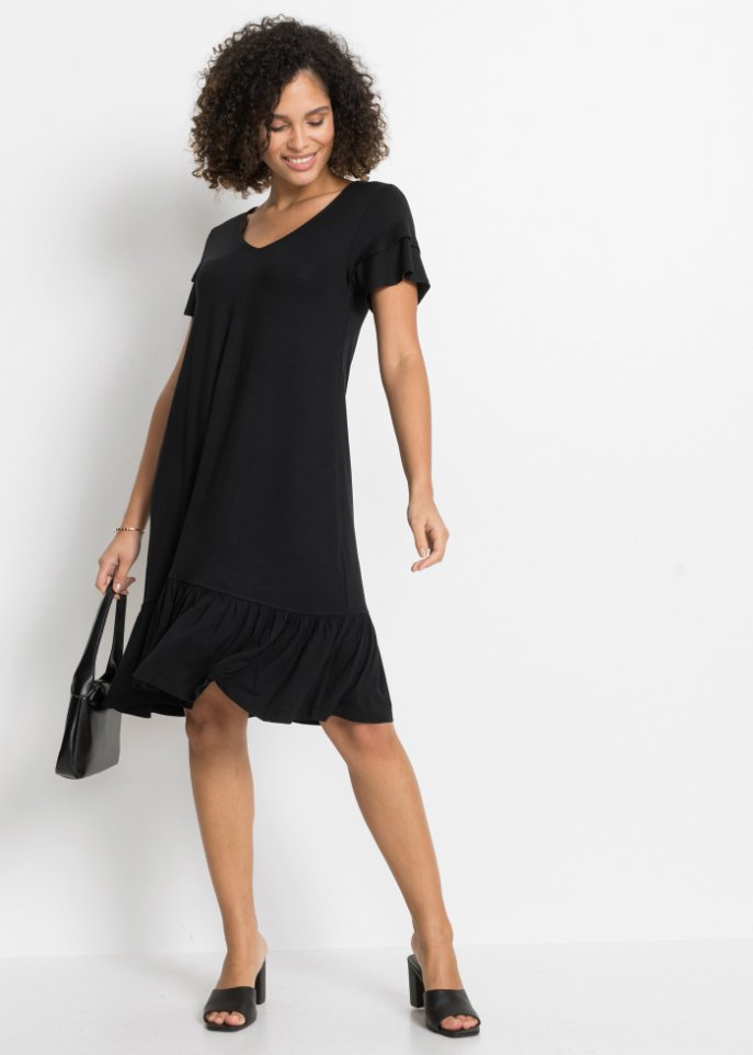 Jerseykleid mit Volant