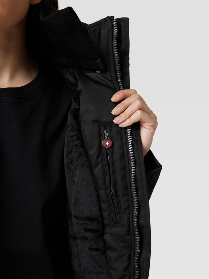 Funktionsjacke mit Label-Patch Modell 'Schneezauber' in schwarz