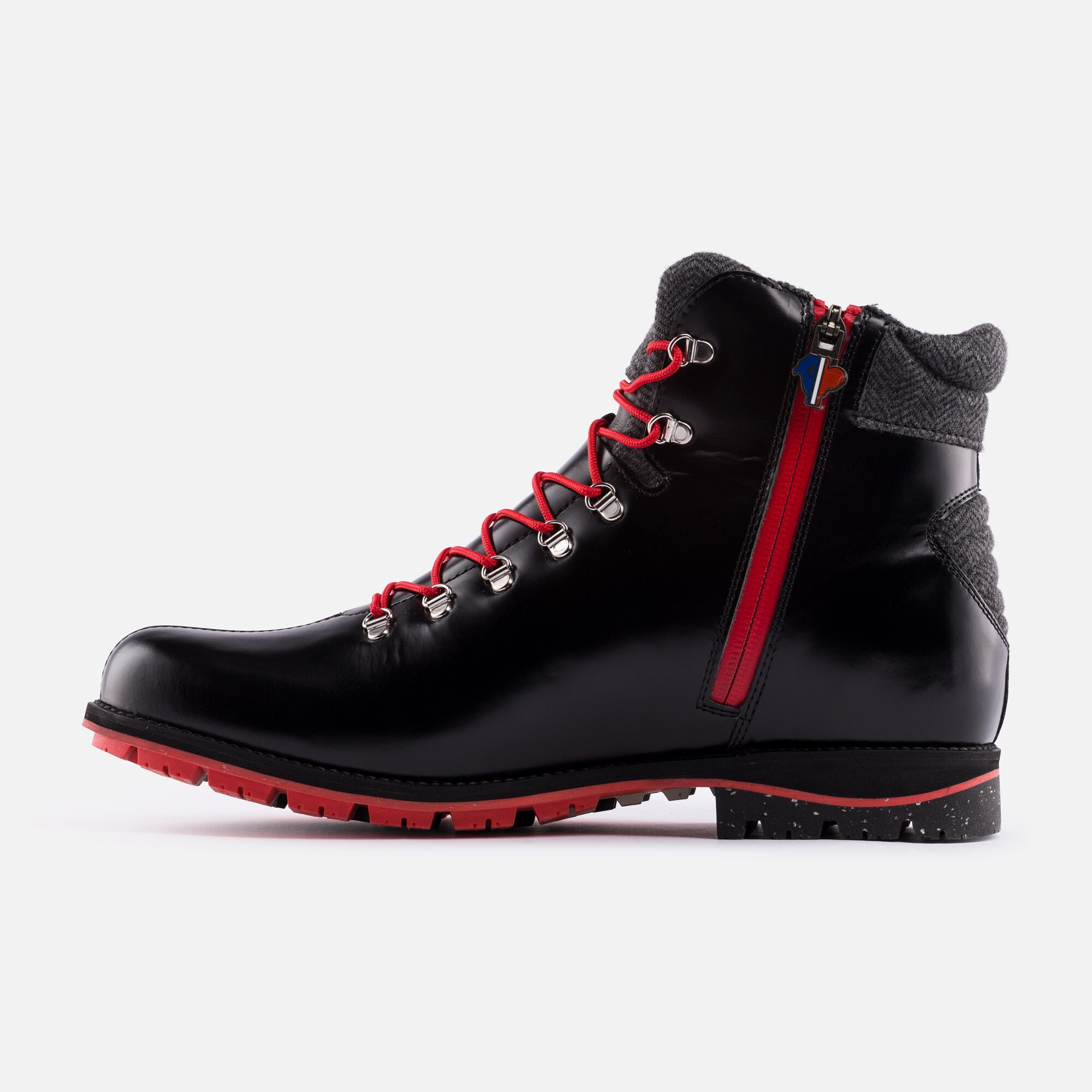Bottines Chamonix noires brillantes homme
