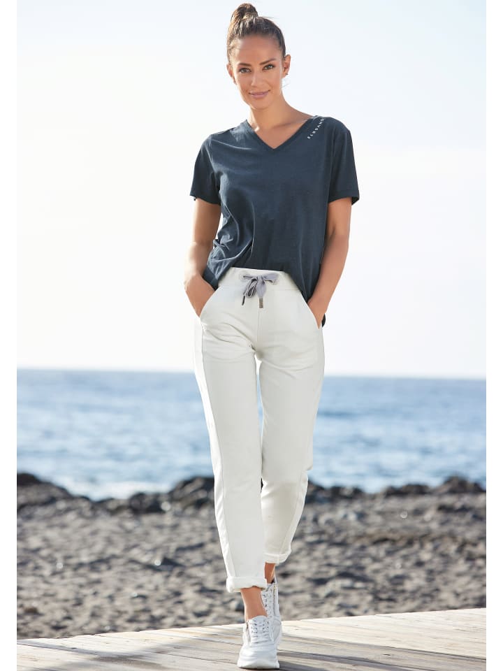 ELBSAND T-Shirt in marine meliert günstig kaufen