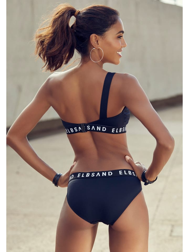 ELBSAND Bustier-Bikini in schwarz günstig kaufen