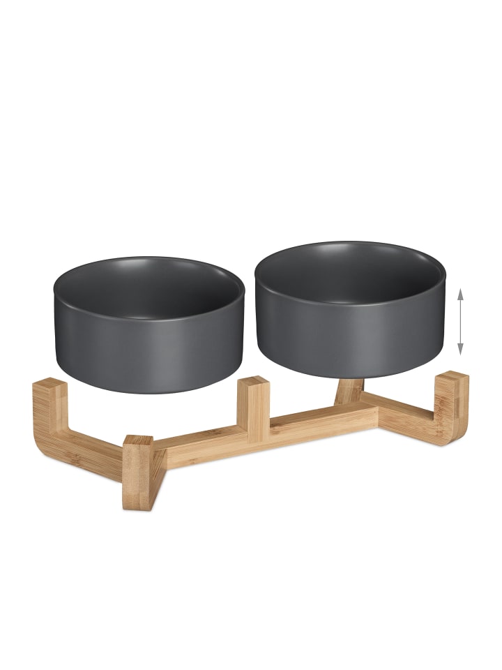 relaxdays Hundenapfbar in Grau - 850 ml günstig kaufen onesize