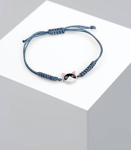 Elli Armband Kinder Kids Katze Kristalle 925 Silber