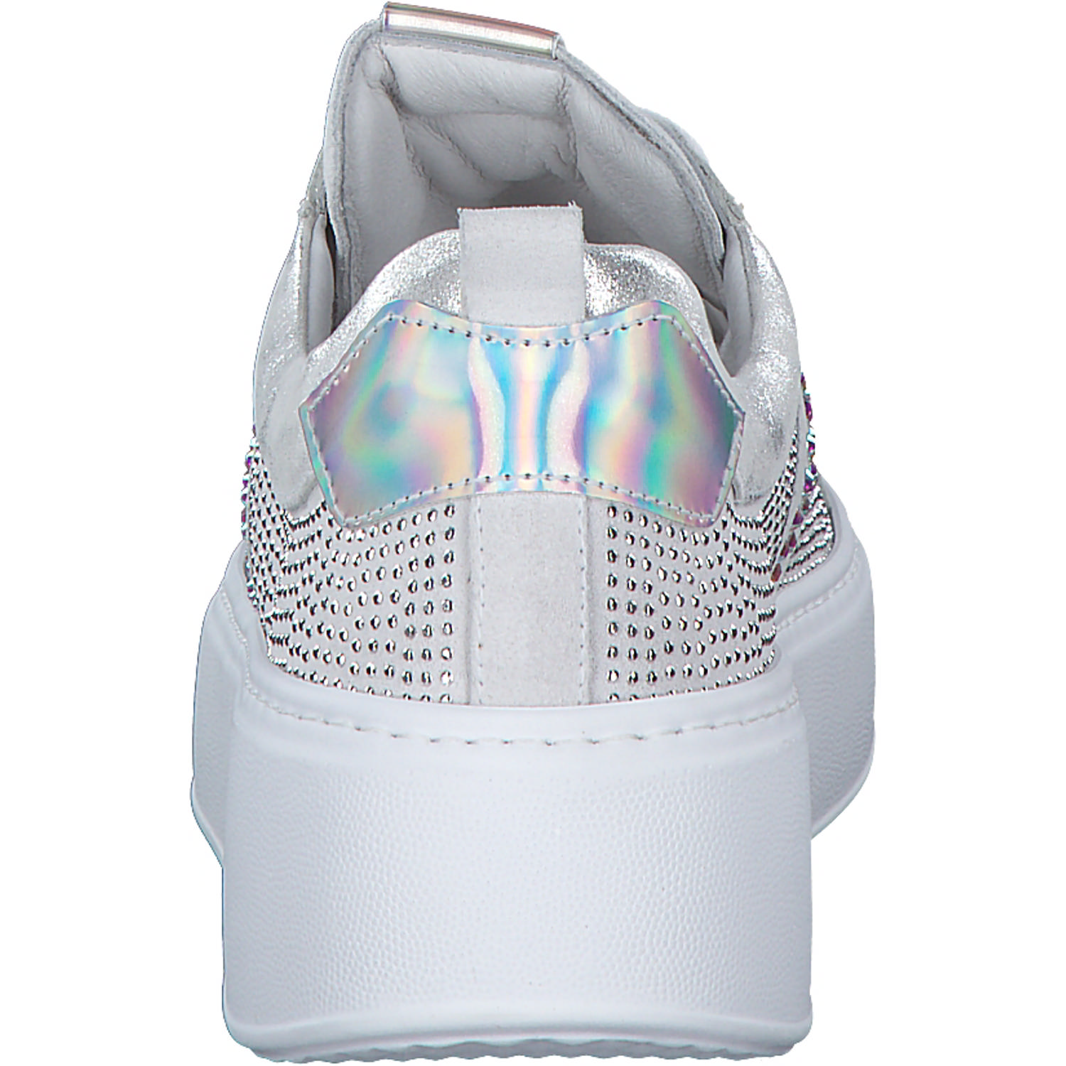 NeroGiardini E409988D, Schnürschuhe, Damen, weiß silber