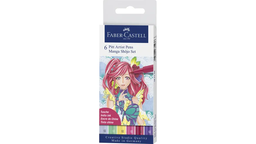 FABER-CASTELL  Tuschestift Pitt Artist Pen Manga Shôjo 6x