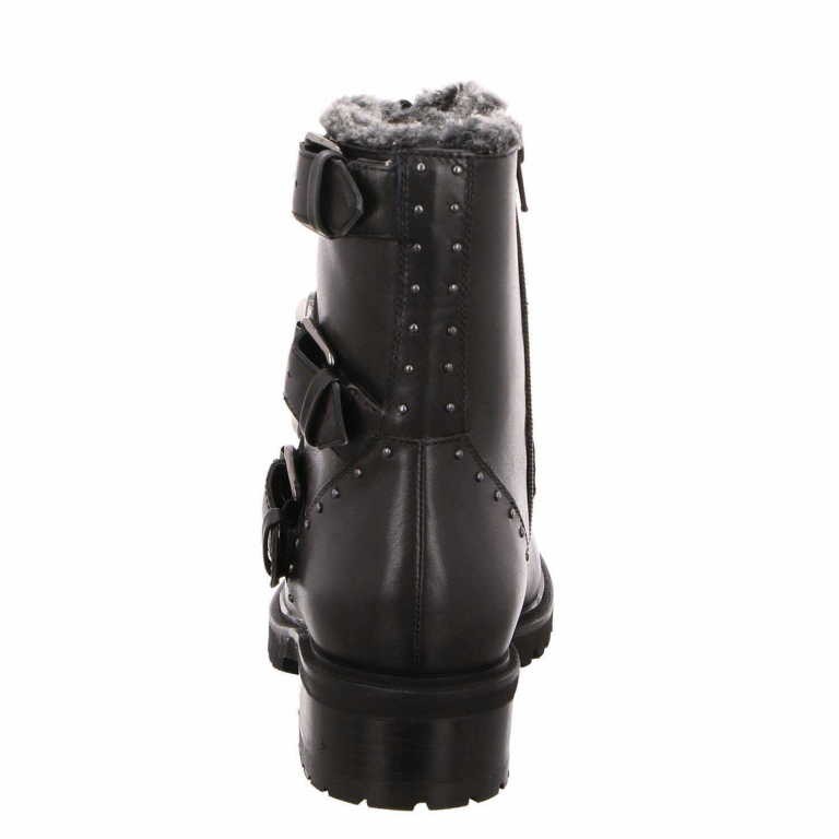 SPM Stiefeletten schwarz Pearlfur Ankle Boot
