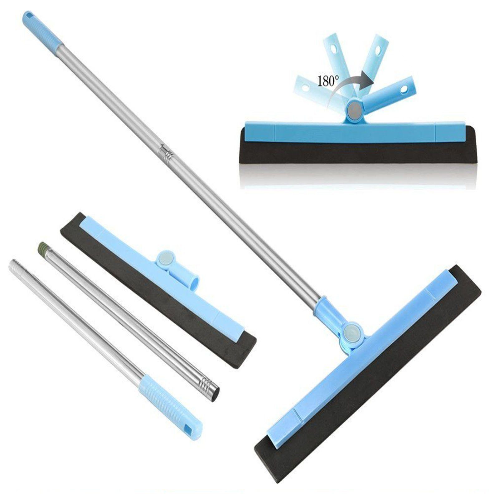 LETGOSPT Wischmopp Wasserschieber, mit Teleskopstiel, Gummischieber 85cm