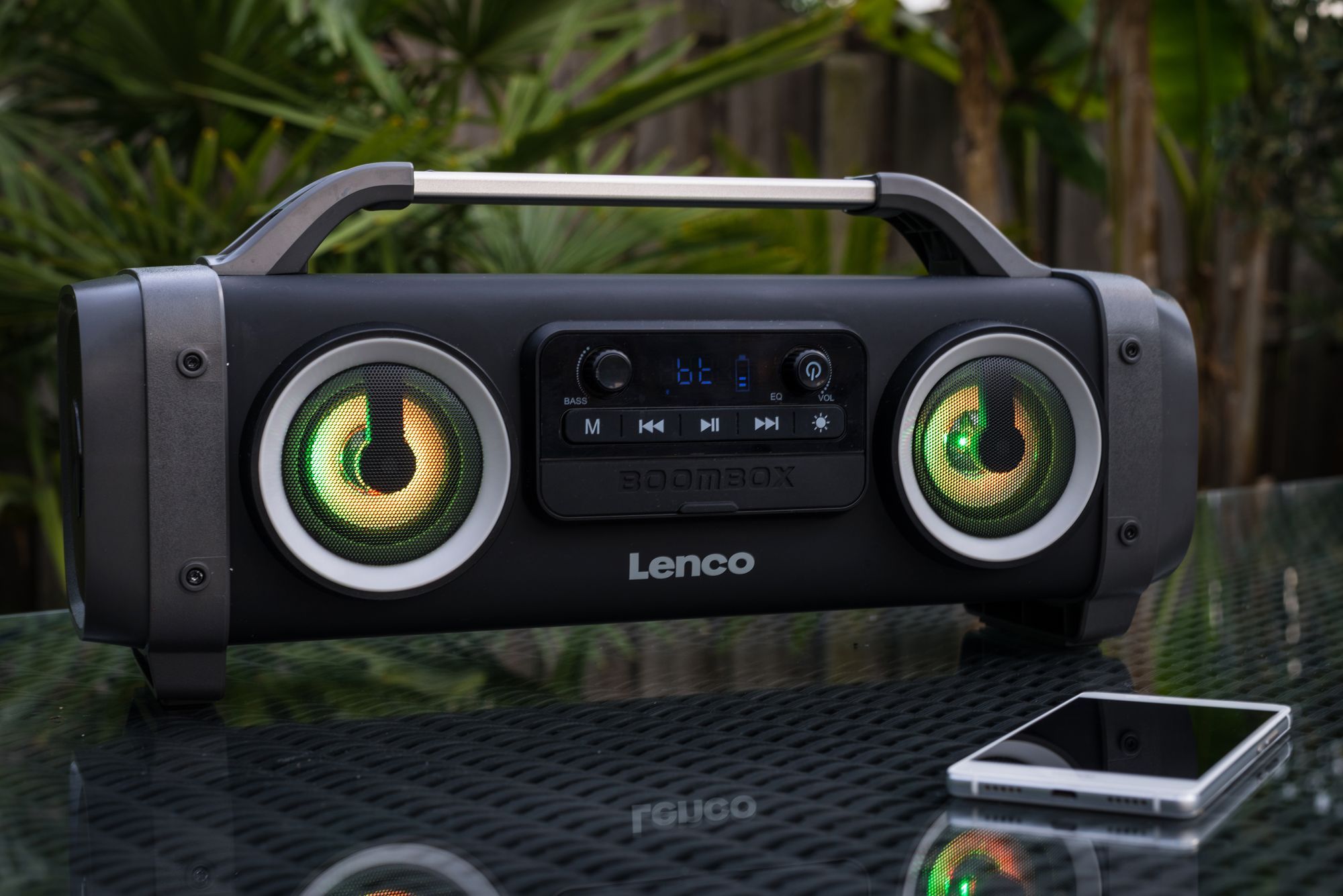 Lenco SPR-100BK tragbare Bluetooth Lautsprecher