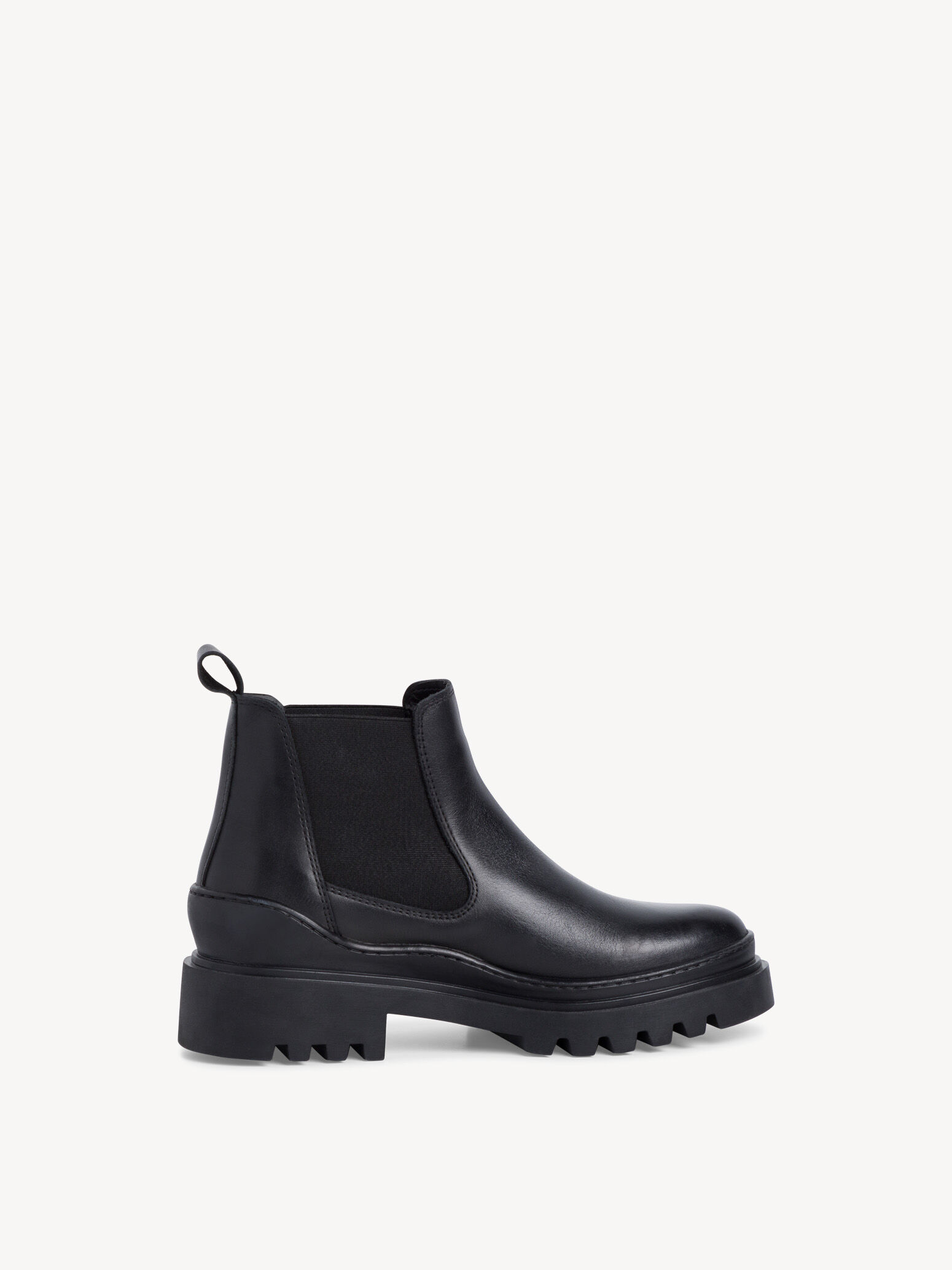 Bottine Chelsea en cuir - noir