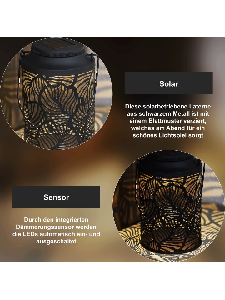 STAR Trading Solar Laterne, Tischlampe 'Leafy' Outdoor 17cm günstig kaufen onesize