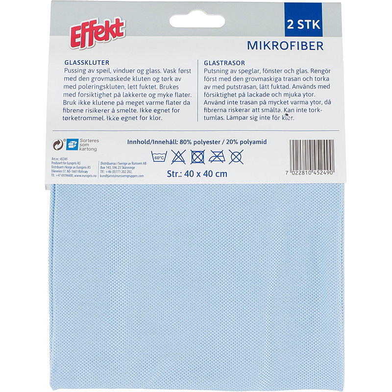Effekt Glassklut 2-pk Microfiber, Effekt