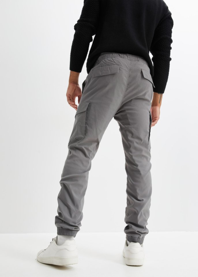 Regular Fit Schlupf-Thermohose mit Cargotaschen, Straight