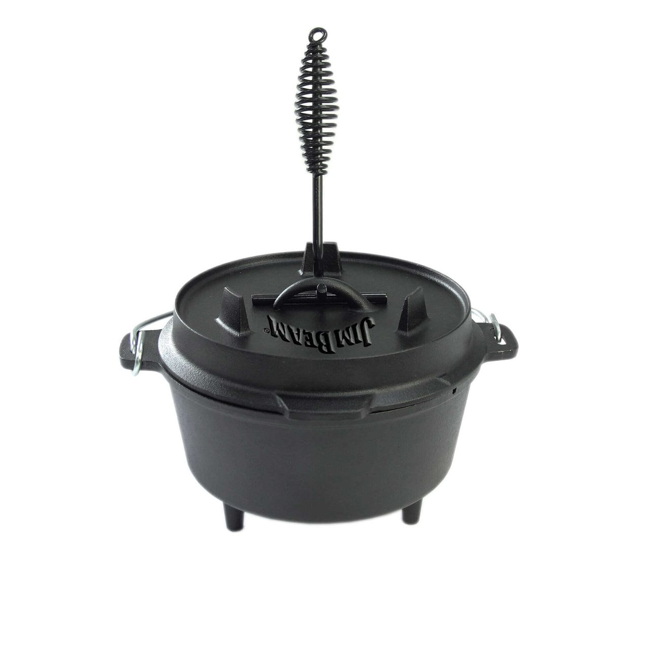 Jim Beam Dutch Oven mit 2-IN-1-Deckel aus Gusseisen